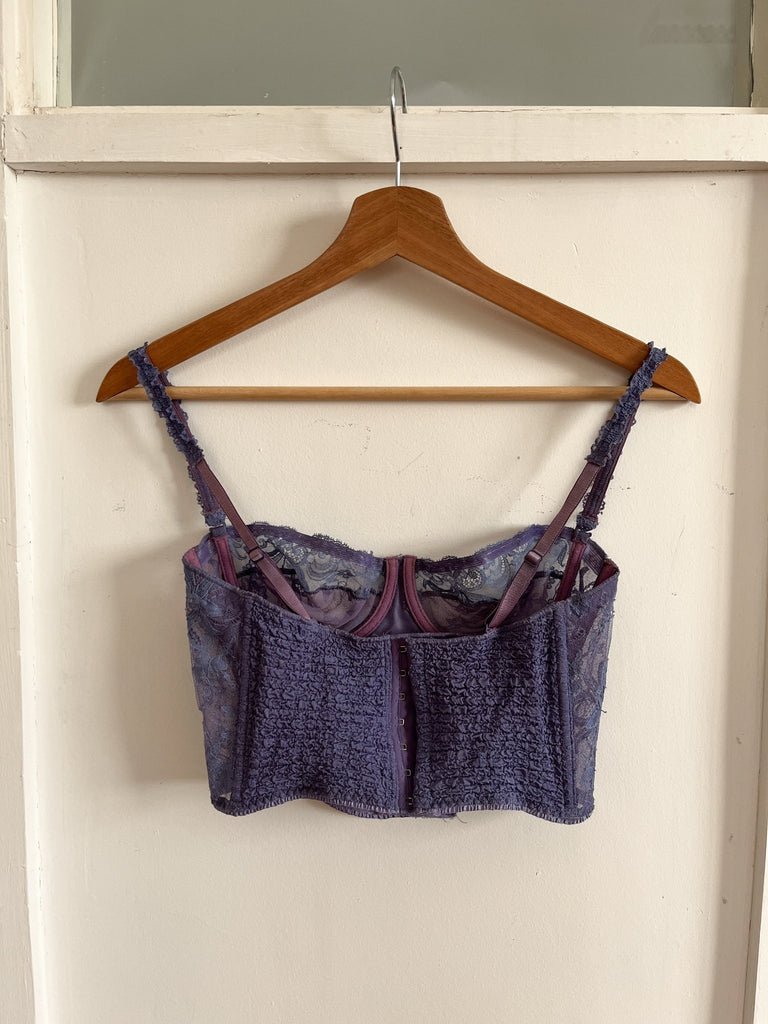 Aubade Dusky Blue Bustier - Ani Vintage - Dublin Ireland