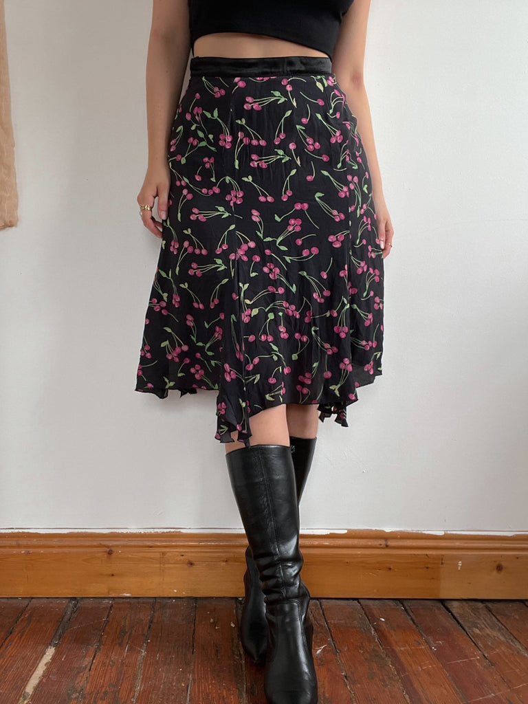 Blumarine Cherry Midi Skirt - Ani Vintage - Dublin Ireland