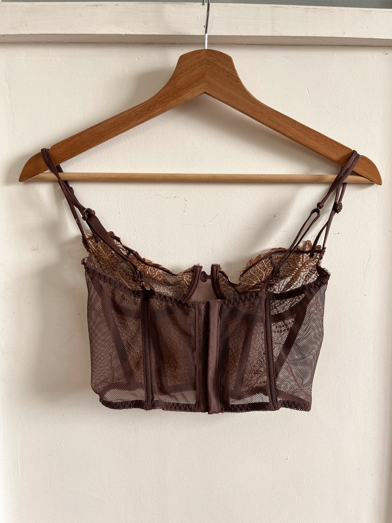 Brown Cropped Bustier - Ani Vintage - Dublin Ireland