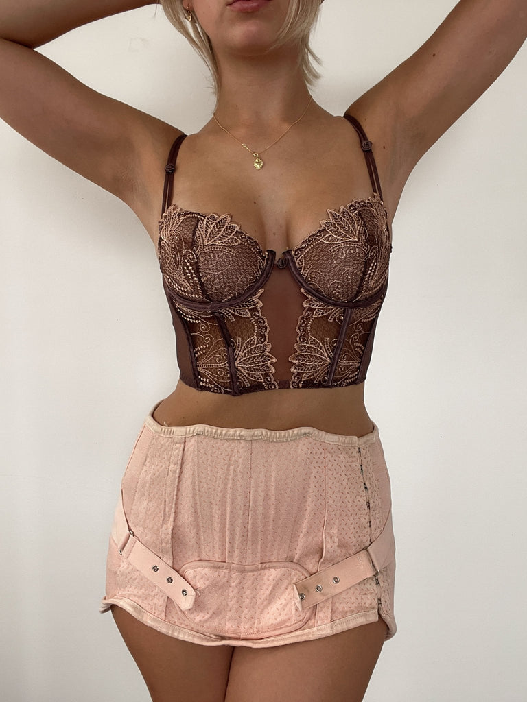 Brown Cropped Bustier - Ani Vintage - Dublin Ireland