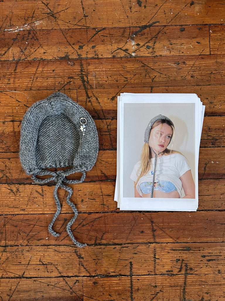 Grey Charmed Bonnet - Ani Vintage - Dublin Ireland