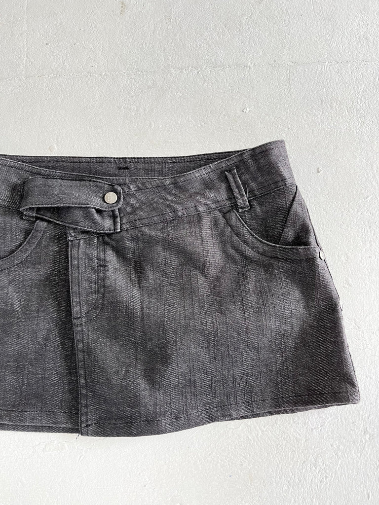 Grey Office Siren Mini Skirt - Ani Vintage - Dublin Ireland