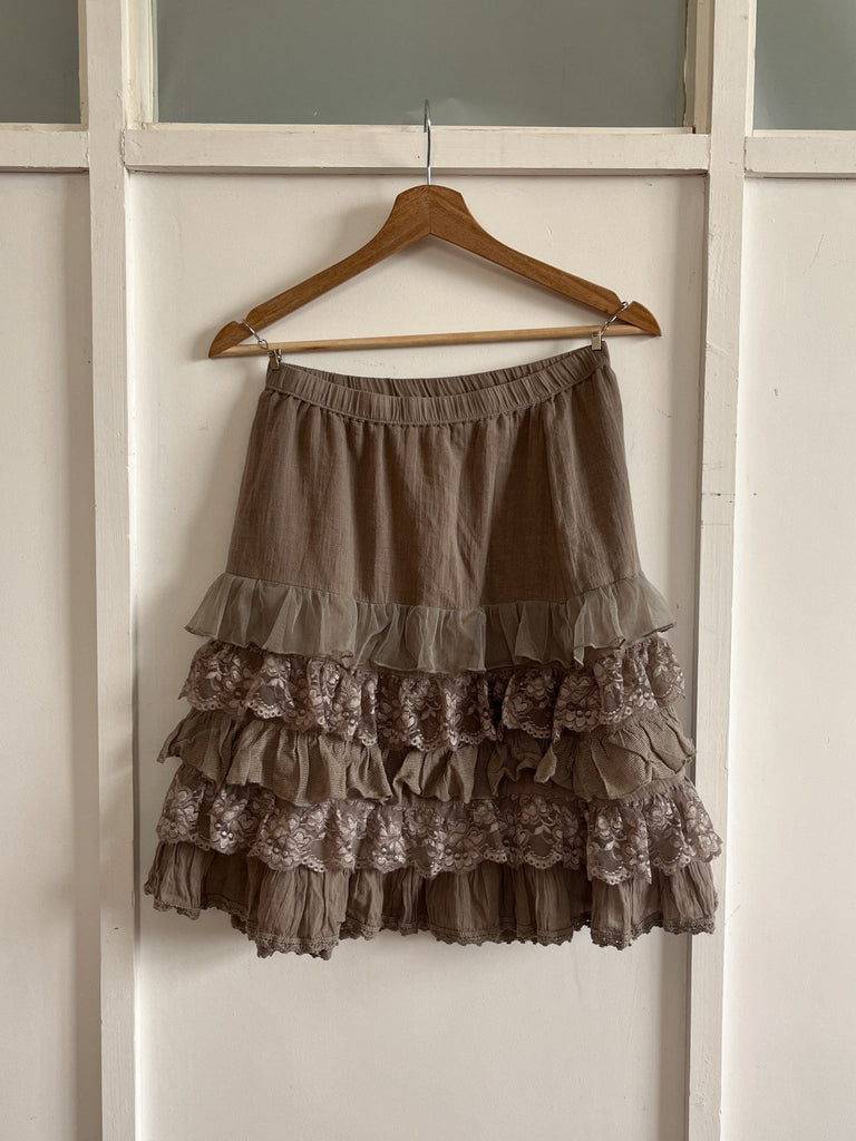 Grey Ruffle Skirt - Ani Vintage - Dublin Ireland