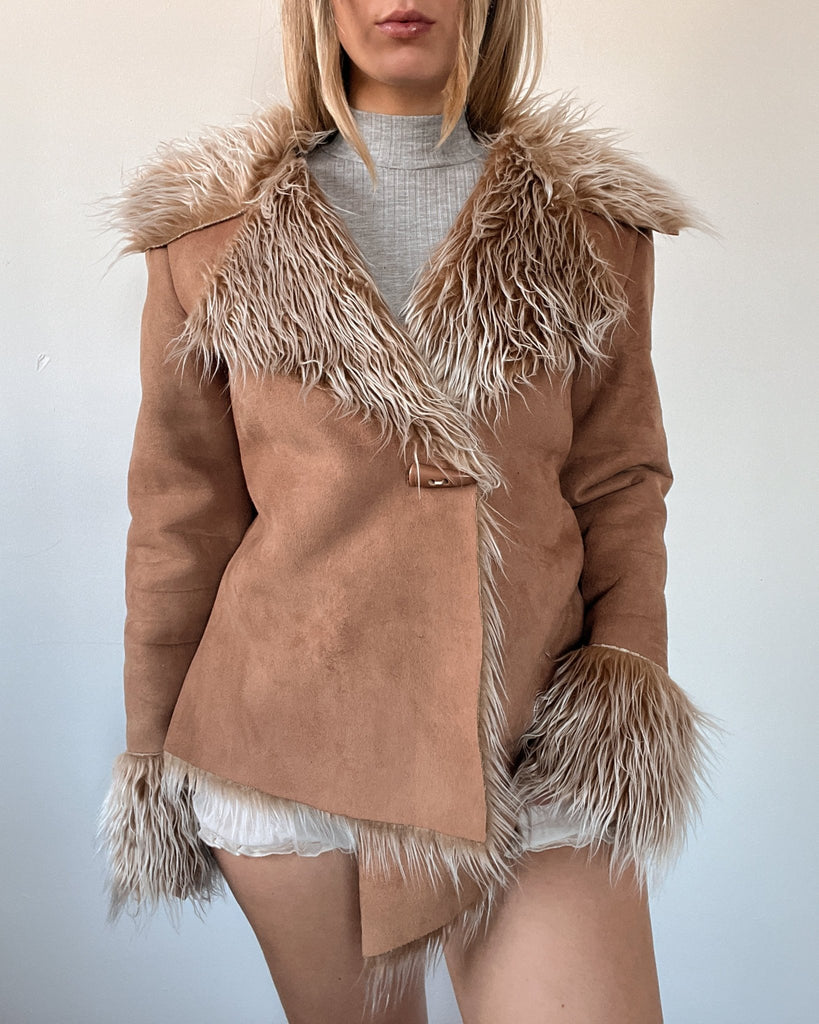 Light Brown Afghan Style Coat - Ani Vintage - Dublin Ireland