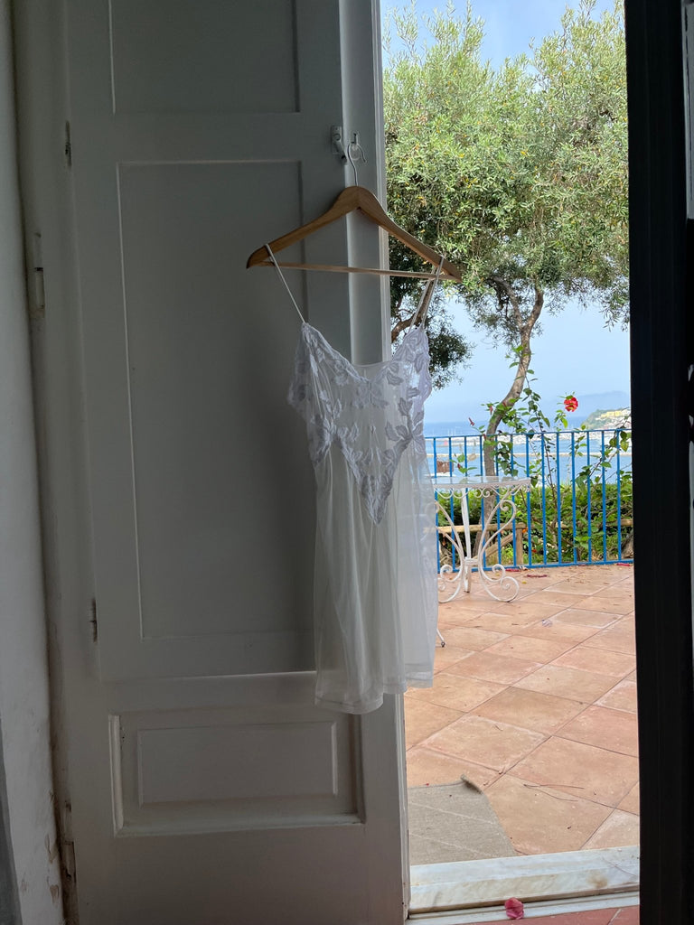 Sheer Appliqué Lace Dress - Ani Vintage - Dublin Ireland