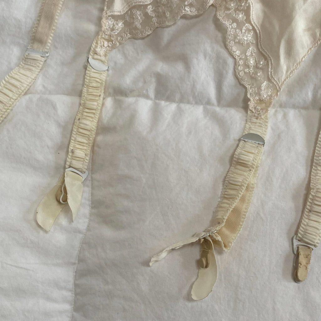 80s Silk Angel Garter Belt - Ani Vintage - Dublin Ireland