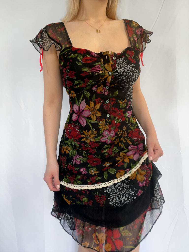 Summer Meadow Chiffon Dress - Ani Vintage - Dublin Ireland