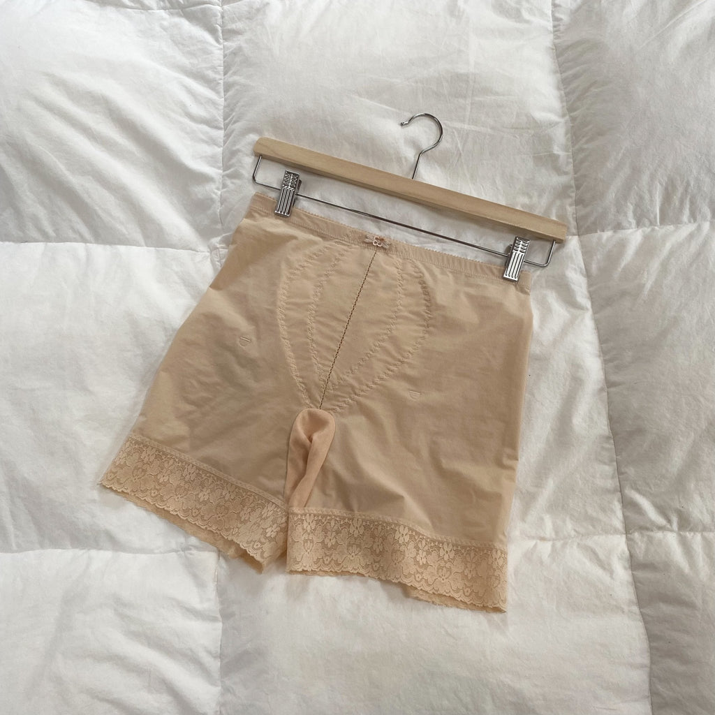 Peach Nude Garter Shorts - Ani Vintage - Dublin Ireland