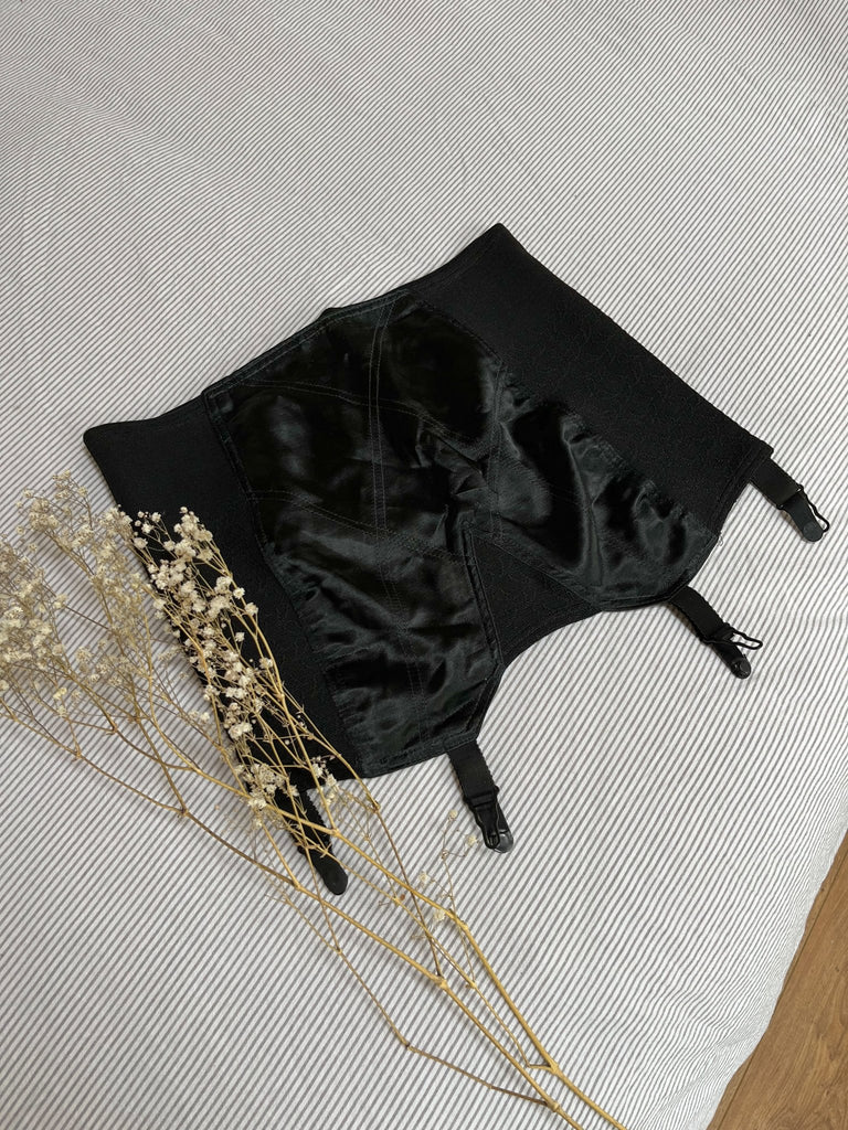 Perfect Black French Girdle Skirt - Ani Vintage - Dublin Ireland