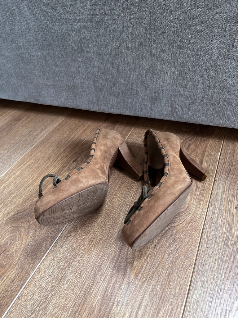 Sergio Rossi ribbon heeled loafers - Ani Vintage - Dublin Ireland