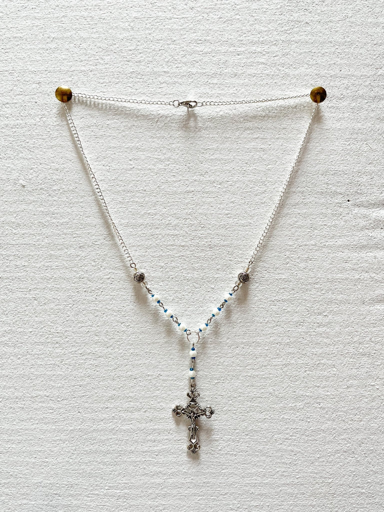 Silver Cross Necklace - Ani Vintage - Dublin Ireland