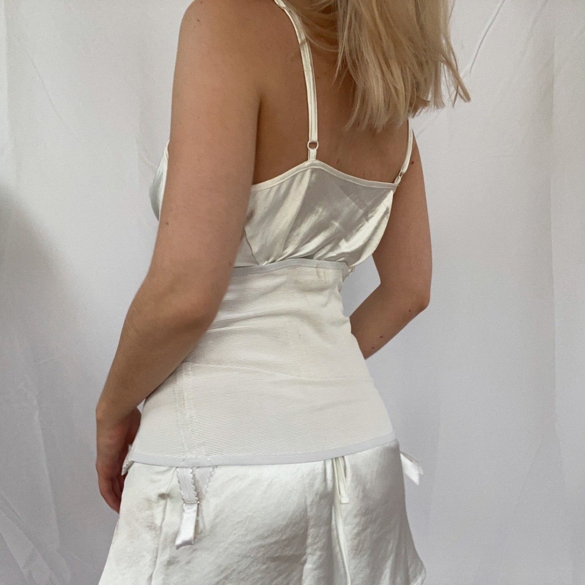 White Girdle Skirt  ani vintage – Ani Vintage