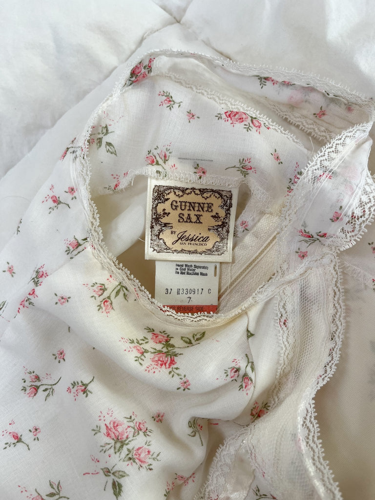 White Rose Gunne Sax Dress - Ani Vintage - Dublin Ireland